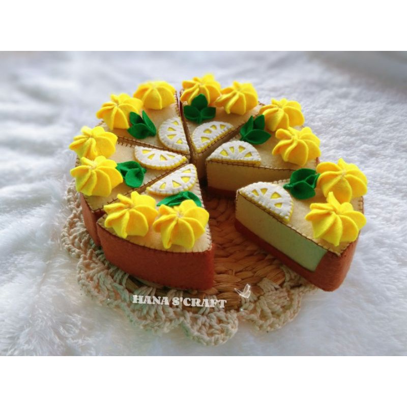 mainan kue tart mini cake cake flanel cake lemon