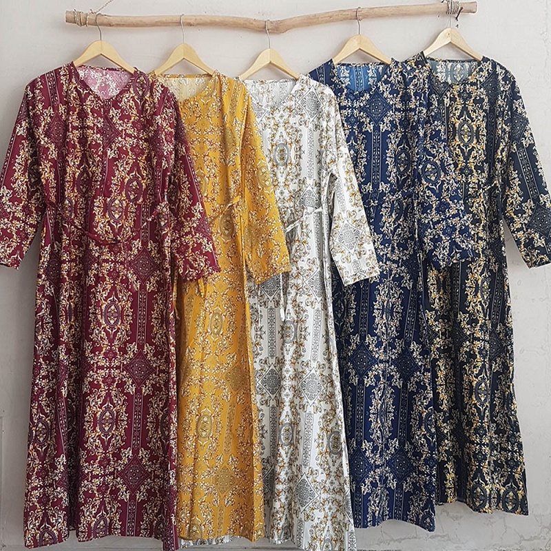 Gamis Katun Busui / Baju Gamis Motif Resleting Jepang / Dress Terbaru 2021 Jumbo Dewasa