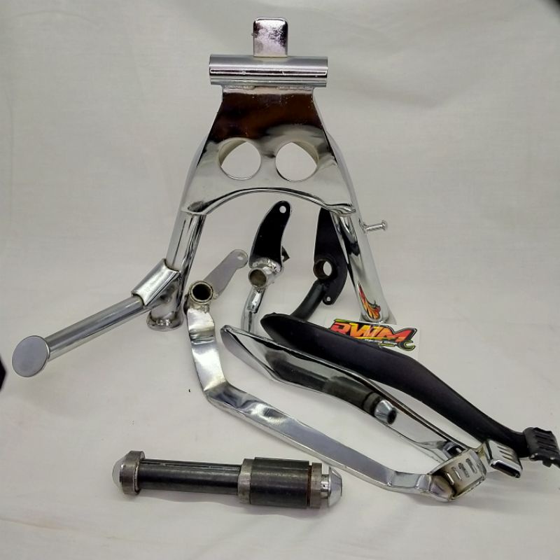 Jakgrak Jagang Jagrak Tengah Scorpio Tebel Crum Set Pedal Rem Blitz / Crystal ORI Dan As Jagang