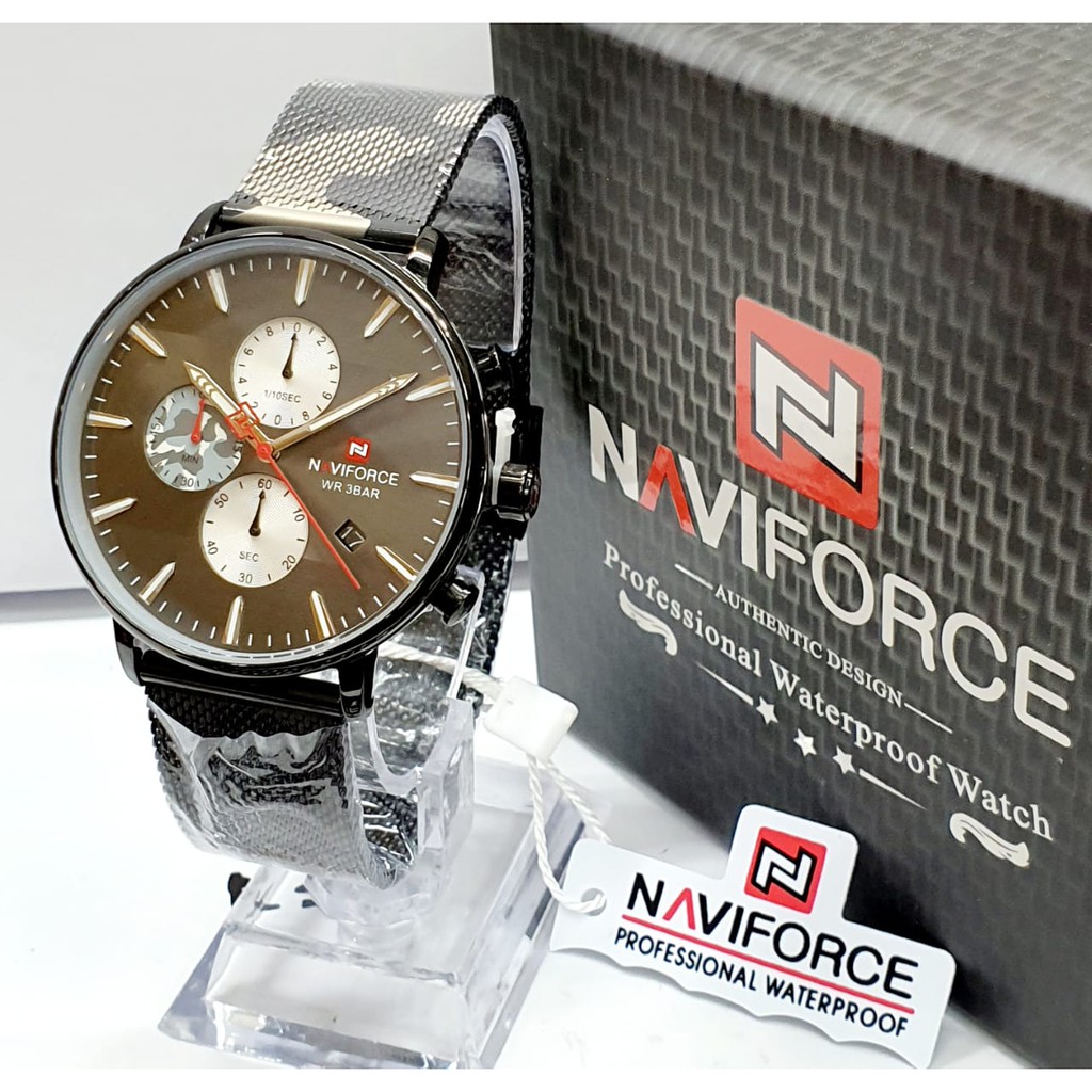 NAVIFORCE /JAM TANGAN PRIA TERBARU .JAM TANGAN PRIA ORIGINAL .NAVIFORCE RANTAI PASIR NF9169 ORIGINAL