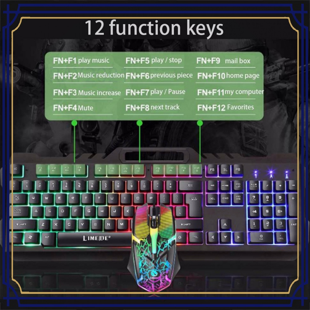 Combo Keyboard Gaming RGB with Mouse + Holder Smartphone KB032