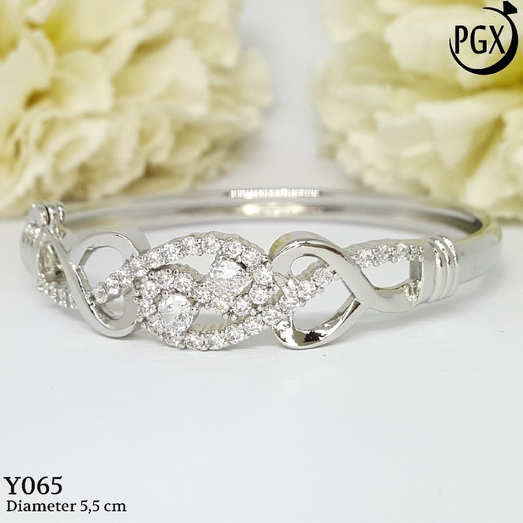 PGX Gelang Xuping Wanita Bangkok Bangle Aksesoris Perhiasan Lapis Emas - Y065