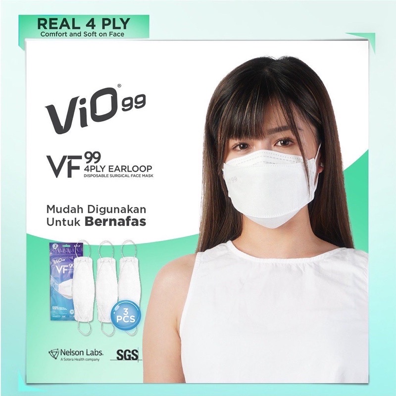 MASKER KF94 VIO99 WARNA PUTIH// MASKER MEDIS