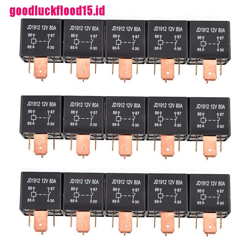 Relay 4 Pin DC 24V 12V 80A JD1912 Tahan Air Untuk Otomotif Mobil