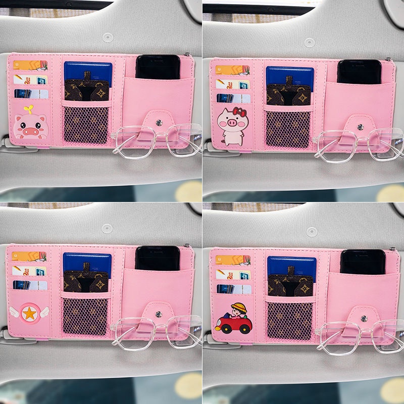 Car sun visor multi-Fungsi Penyimpanan Klip Kreatif Kacamata Mobil Bingkai ID Klip Kartu Klip storage bag