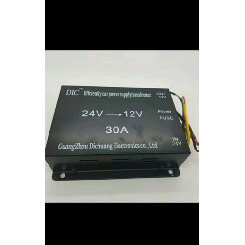 Step down 30A merek DIC input dc 24V output dc 12V alat penurun arus