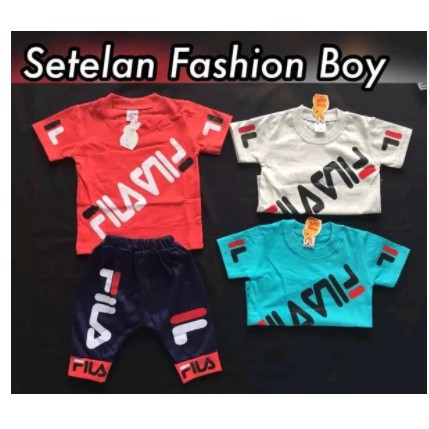 Setelan Anak-Setelan Kaos Anak-Setelan F*LA Diagonal Anak Laki-Usia1-2 thn