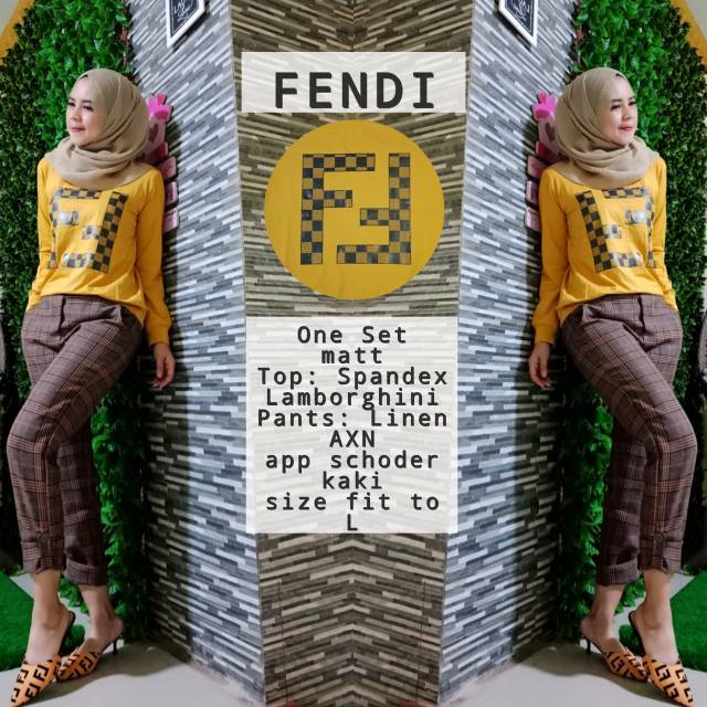 One Set / Setelan Fendi Baju + Celana