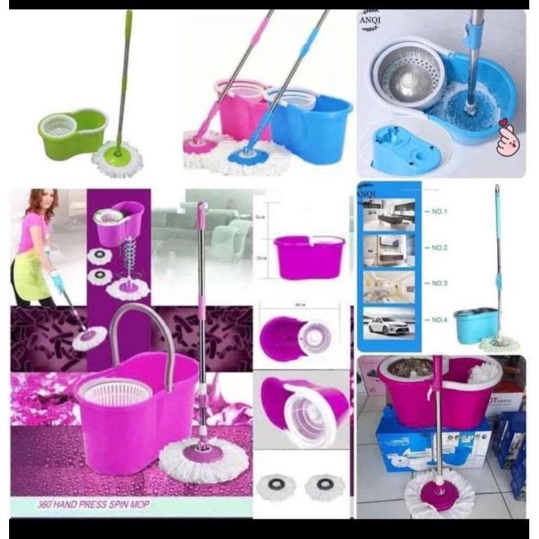 Alat Pel Spin Mop Spinmop Spin mob Spinmob Lantai Granit Kain Pel Prlangkapan Rumah