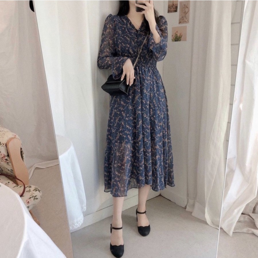 OFFICE CASUAL DRESS CHIFFON PREMIUM ALL SIZE NEW ARRIVAL KOREAN LOOK