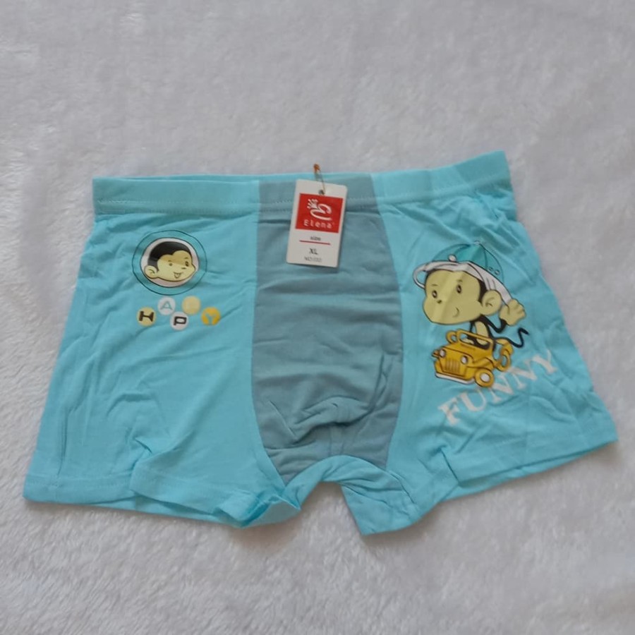 Celana Dalam Anak Laki-Laki Elena 01.02 Boxer Katun Dingin Size M-XL random