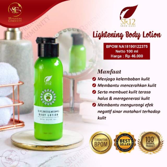 Lightening Body Lotion SR12 Lotion Pencerah ALAMI Anti Lightening Body Lotion SR12 Lotion Pencerah ALAMI Anti