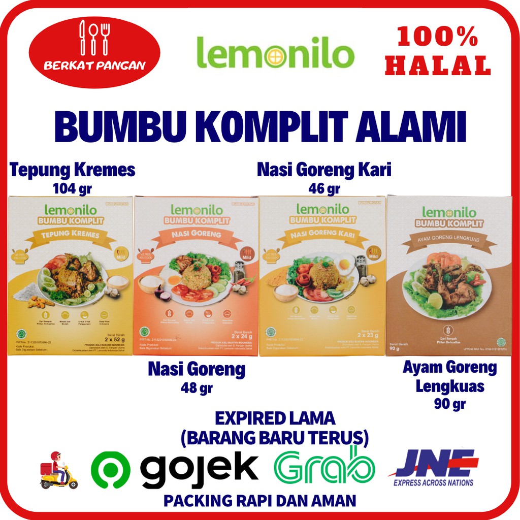 LEMONILO Bumbu Komplit Tepung Kremes/ Ayam Goreng Lengkuas/Nasgor Kari