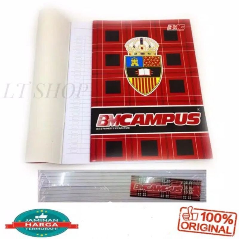 

1 PACK ISI 10 PCS Buku Tulis BM CAMPUS 36 Lembar Ukuran BOXY