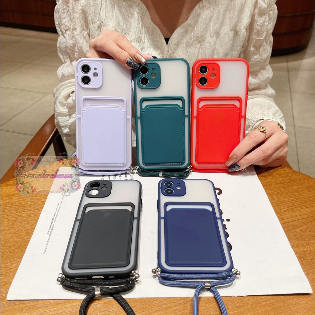 SOFTCASE SLINGCASE LANYARD AERO SLOTCARD SAMSUNG A02 M02 A02S A03S A12 M12 A10S A10 M10 A11 M11 A20 A30 SB3750