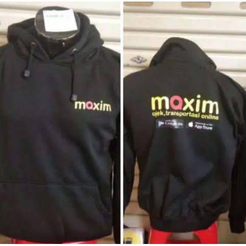 Hoodie Sweater Premium Maxim Ojek Online Hitam