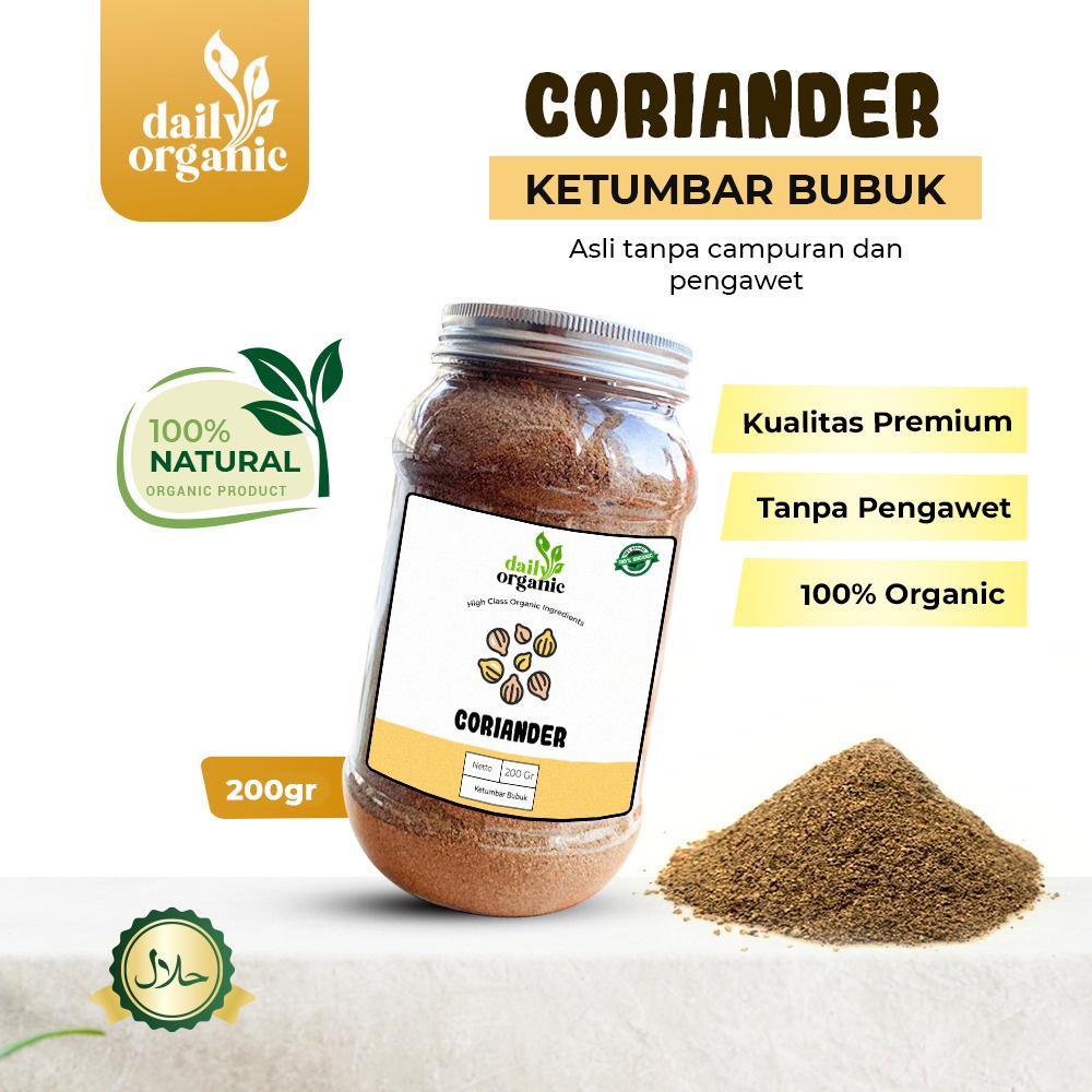 KETUMBAR BUBUK ORGANIK CORIANDER POWDER PREMIUM DAILY ORGANIC