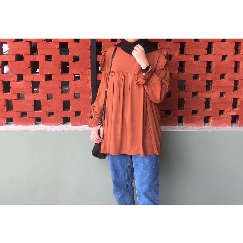 TERBARU PRISA BLOUSE KATUN RAYON JUMBO / BLOUSE OVERSIZE TERBARU WANITA / LD 120CM