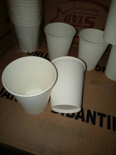 Papercup 8oz Polos Gelas Kertas Tahan Panas 240ML