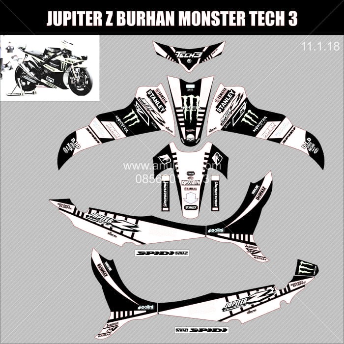 Jual Sticker Striping Motor Stiker Yamaha Burhan Jupiter Z 2008
