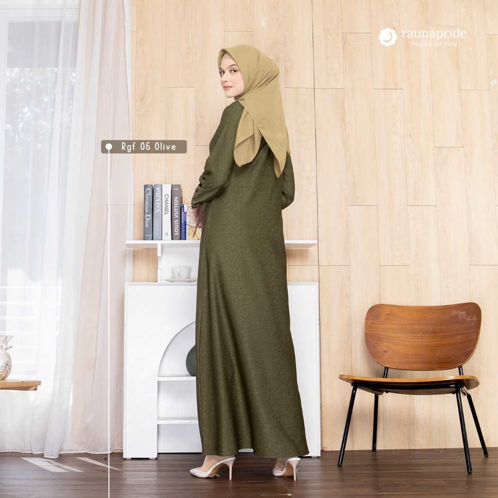 Rauna - Baju Muslim - Sarimbit - Gamis Dewasa 06 Olive-2