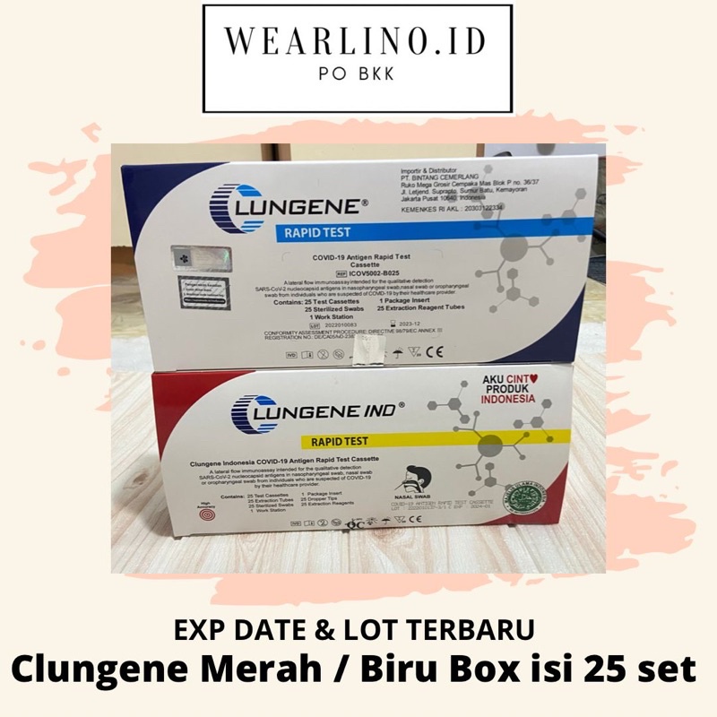 TEST SWAB ANTIGEN MERAH PUTIH & BIRU 1 BOX ISI 25