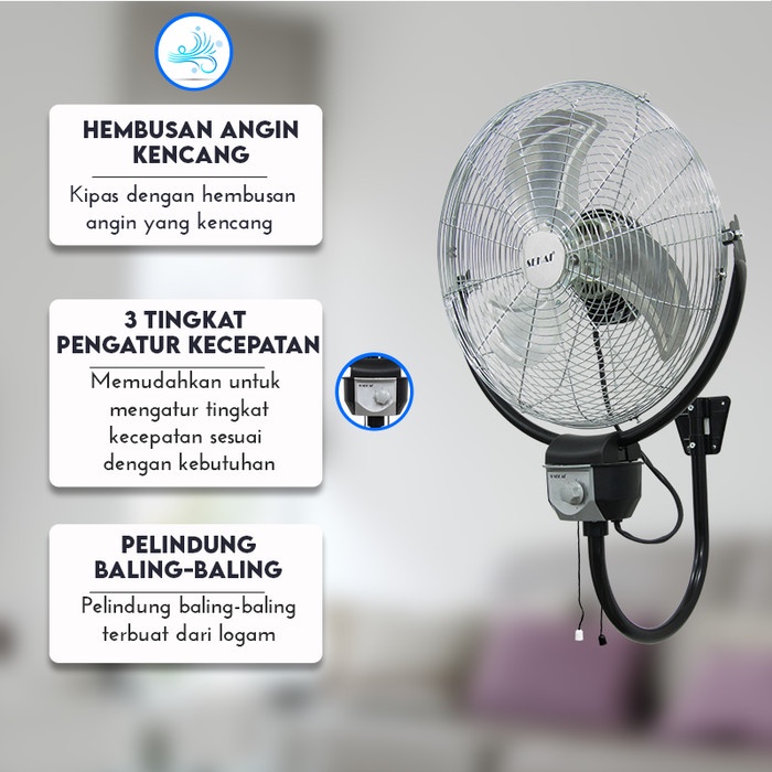 SEKAI Metal Wall Fan HWN1860CO Kipas Dinding 18&quot; HWN 1860 CO