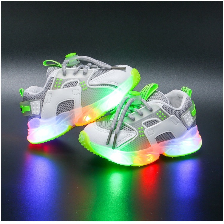 DARPA Sport Sneakers Kids Shoes LED Import Size 21-30 Usia 1-5 Tahun