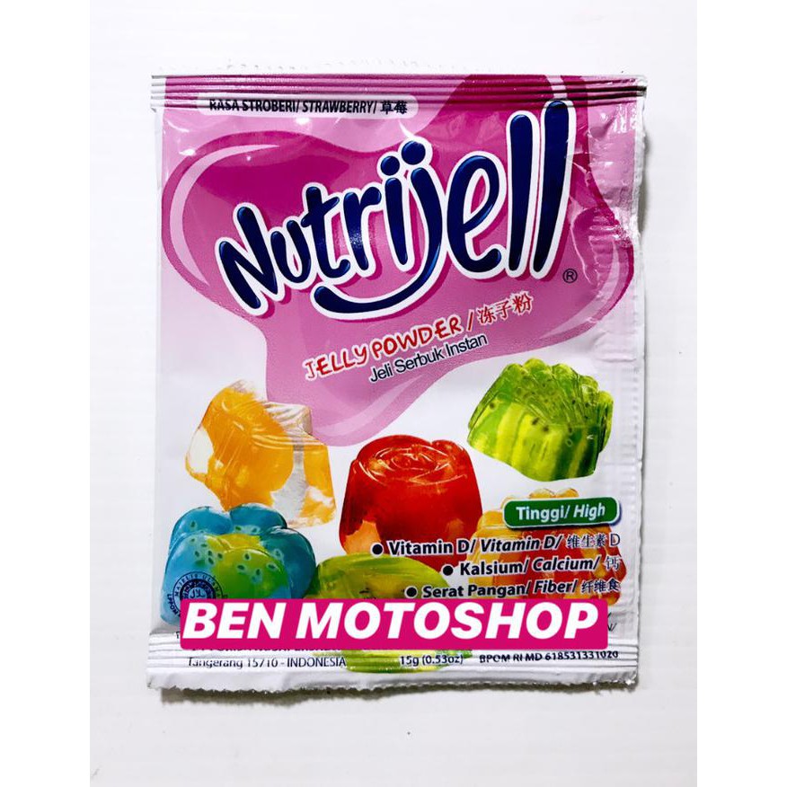 

Nutrijell Stroberi 15g 15gr 15 g gr gram - Nutri Jell Strawberry Box FREE ONGKIR Kode 456