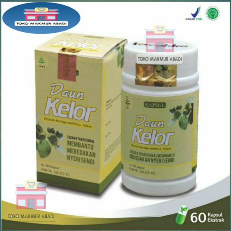 Kapsul Ekstrak DAUN KELOR isi 60 Kapsul BPOM - Herbal Daun Kelor Asli