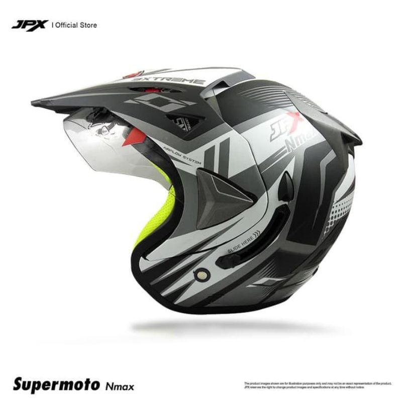 Helm supermoton jpx nmax hitam