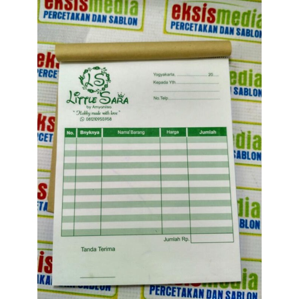 

Nota kuitansi murah 2 ply