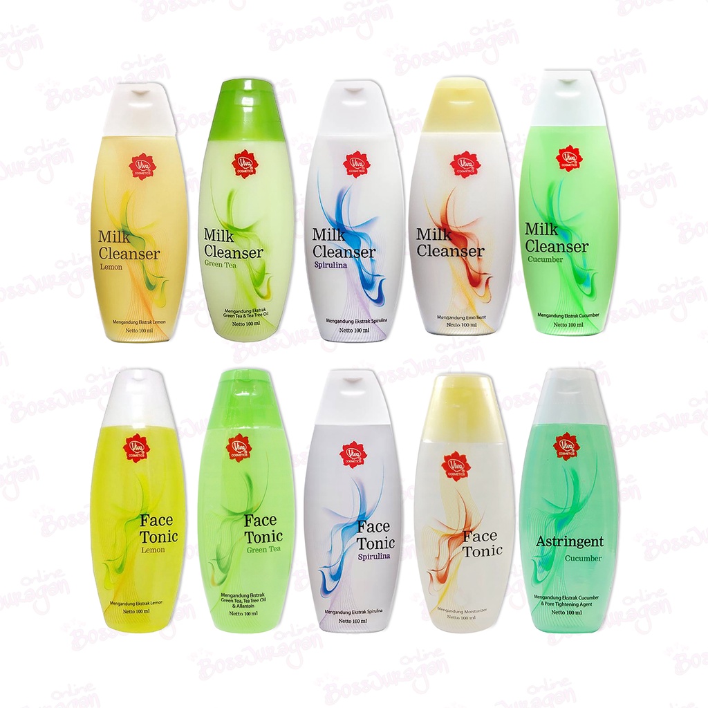 (BOSS) VIVA Skincare Series - Viva Face Tonic | Viva Milk cleanser | Viva Air mawar - 100ml