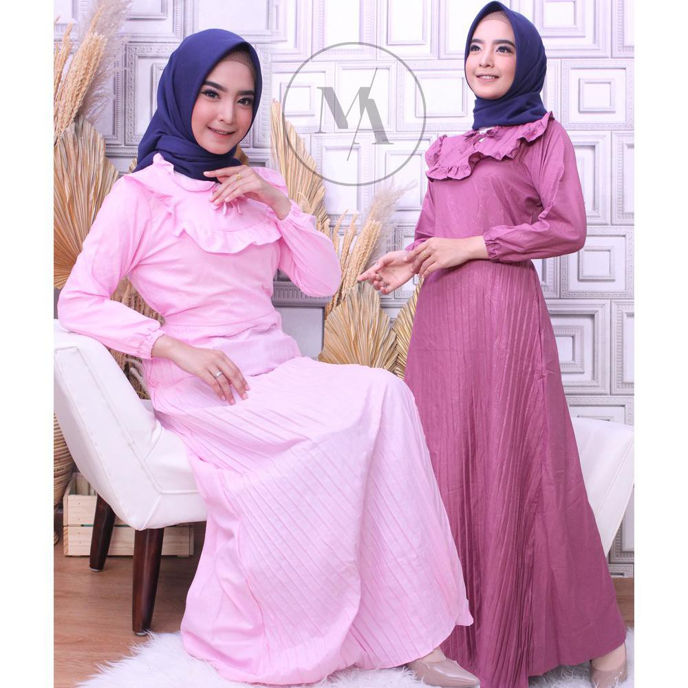 MA gamis rok plisket embos model bangkok