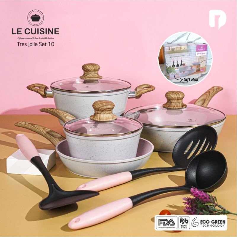 LE CUISINE TRES JOLIE SET 10 dapur makin mewah dengan cookware premium