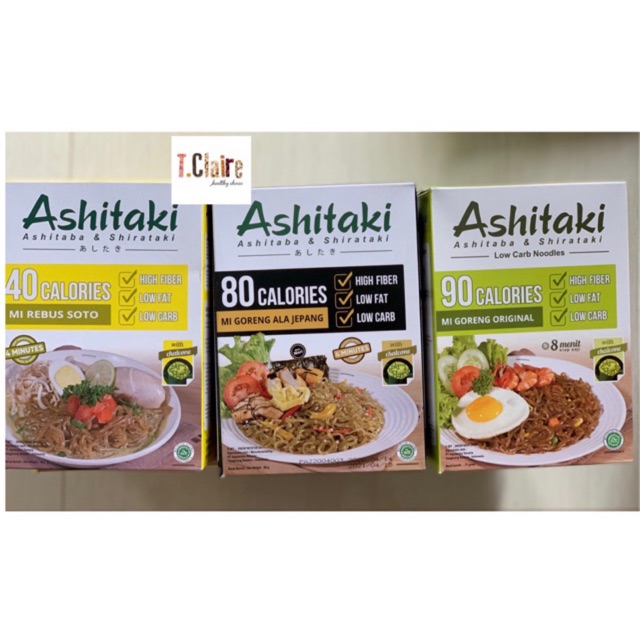 

Ashitaki Mie Ashitaba & Shirataki (Soto, Mie Goreng Original, Mie Goreng Ala Jepang)