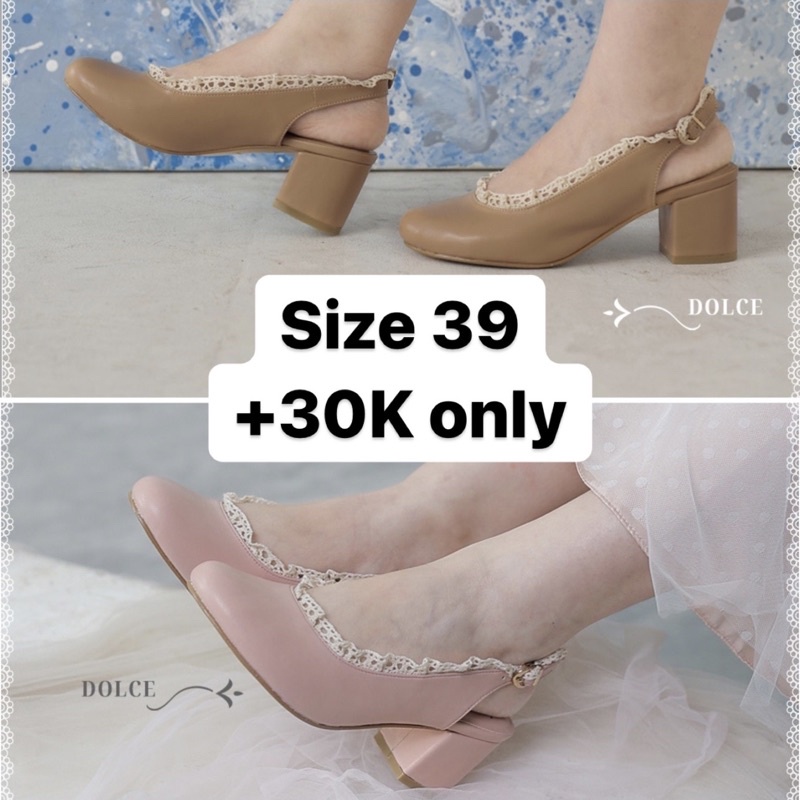 Beajove BJV x cherry dreamy Dolce heels heel shoes size 39 rose pink choco hazelnut cherrydreamy