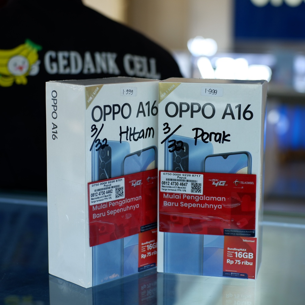 Oppo A16 Ram 3/32 Gb-Hp New Resmi