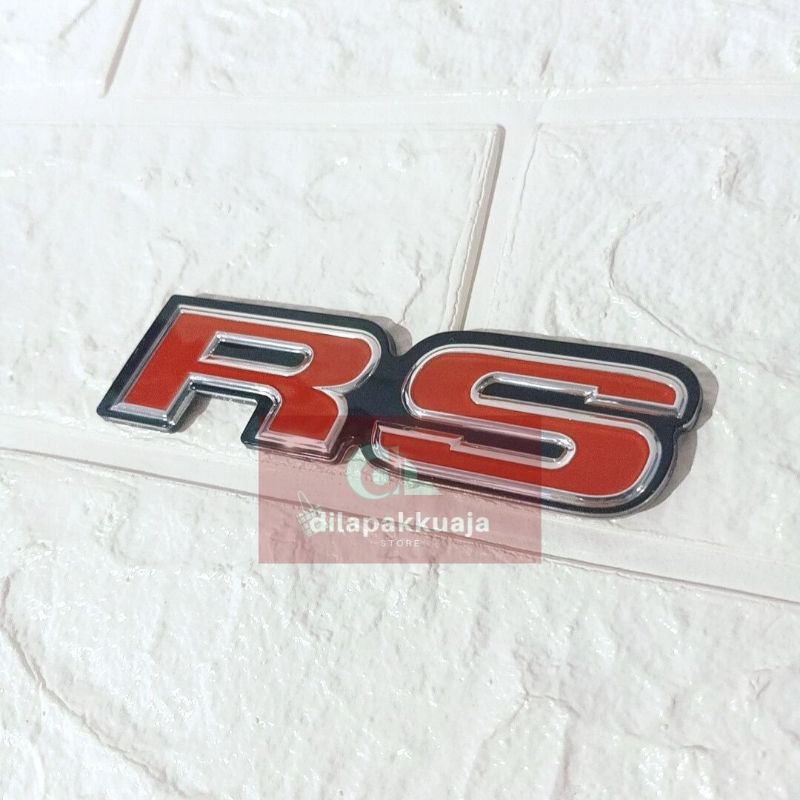 Emblem RS Jazz Brio Civic BRV CRV Emblem Logo RS Bagasi Belakang