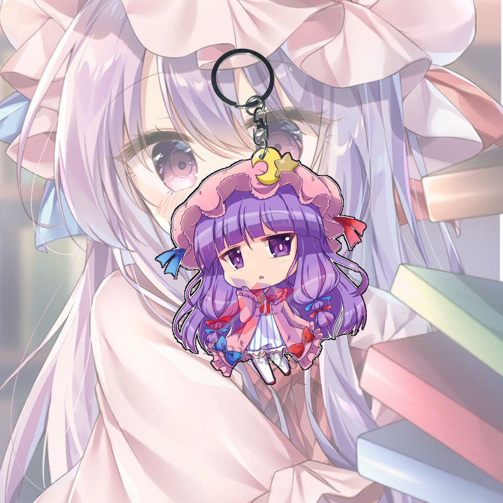 Gantungan Kunci Anime Touhou Project Patchouli Knowledge Ganci - Key Chain - Souvenir - Anime
