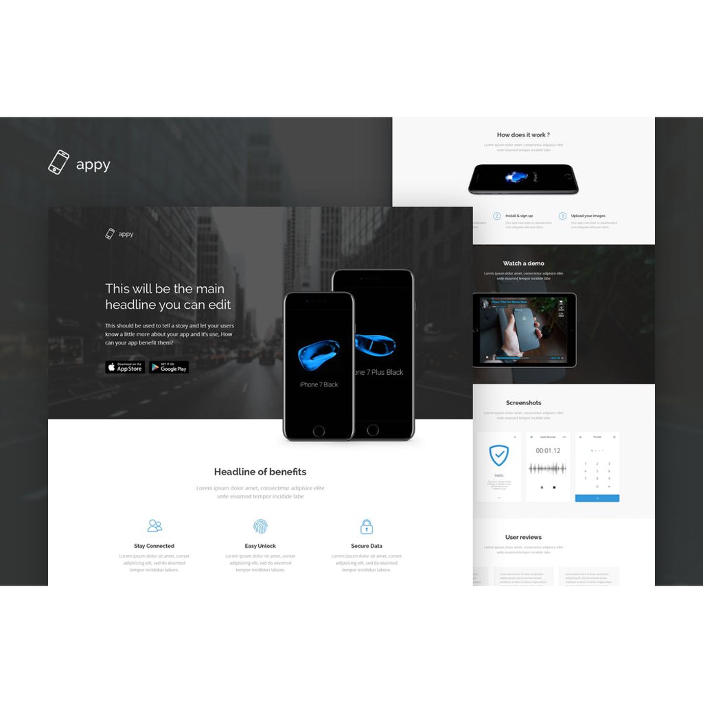 Landing HTML Page - Appy App Landing HTML Page HTML Template