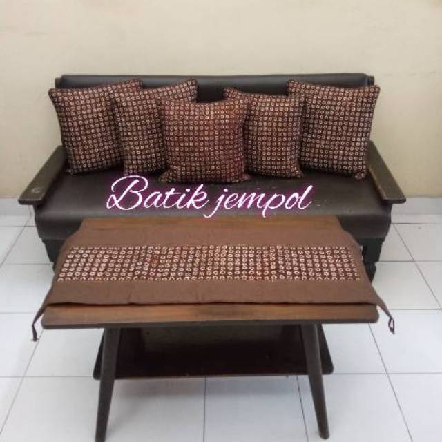 Set sarung bantal kursi batik truntum