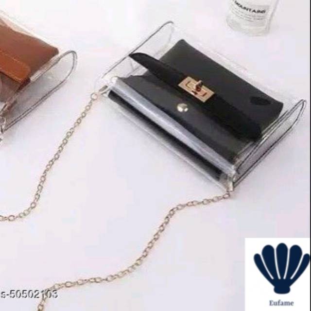 Tas Selempang Wanita Transparan.