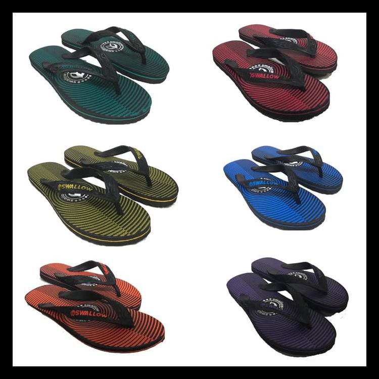 Satuan Sandal / Sendal Jepit Pria Swallow Target / Sendal Pantai - Kuning, 40