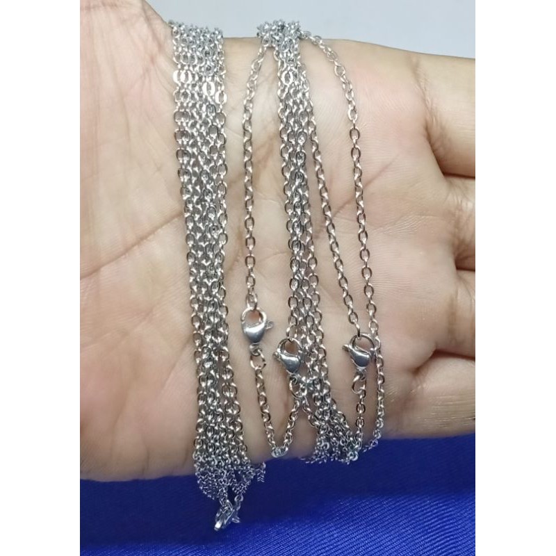 P12. kalung titanium model Rantai 45 cm