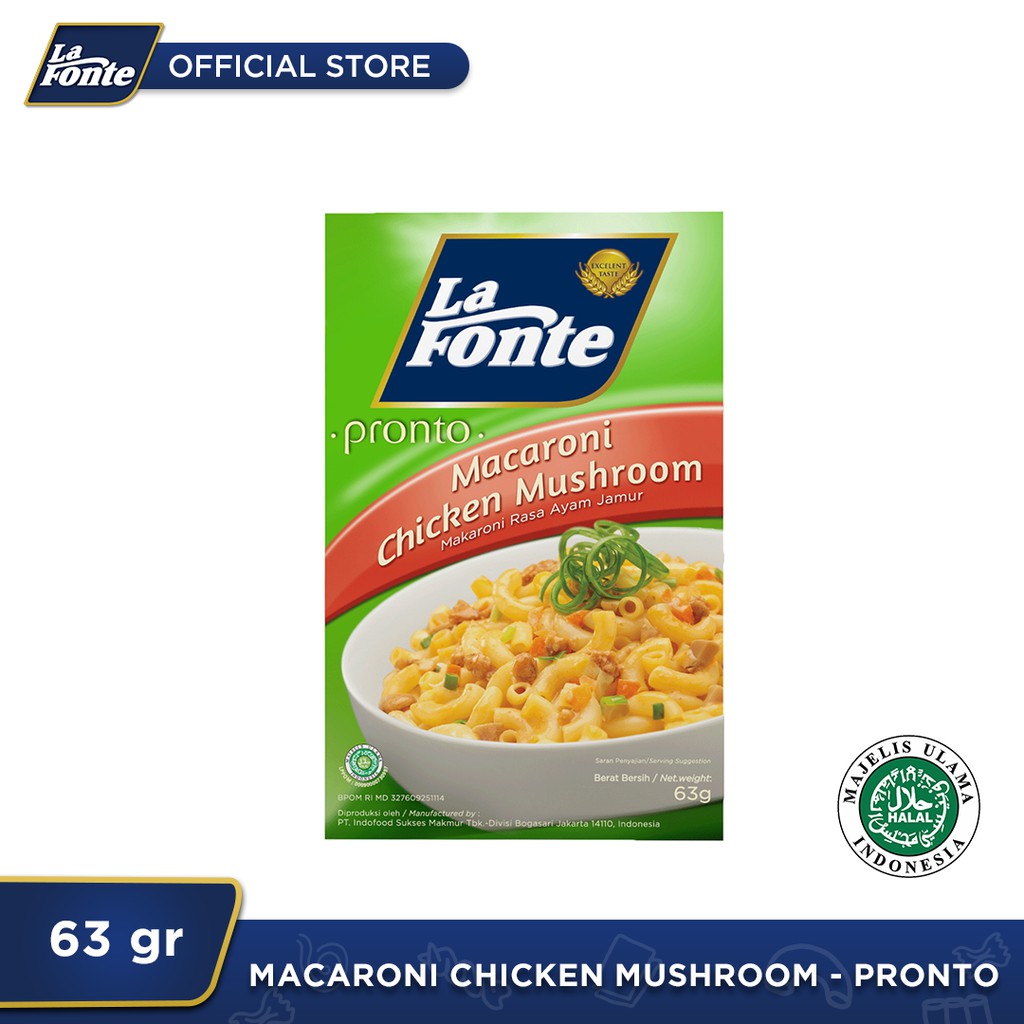 

La Fonte Macaroni Ayam Jamur 63gr - 1 Pc