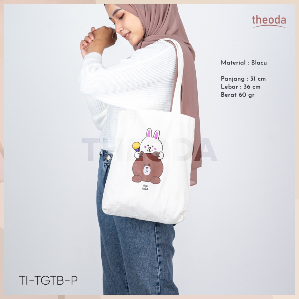 Tote Bag Blacu Motif - Tas Kain Totebag Goodie Bag Simple // Tas Wanita // Tas Tenteng // Tas Belanj