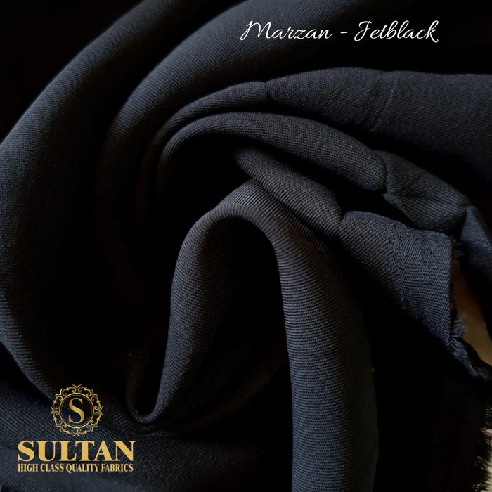 TERBARU     Kain Abaya Sultan Marzan Polos Jetblack