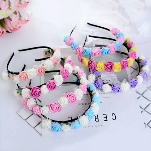 TURUN HARGA Aksesoris rambut anak bando anak bunga mahkota