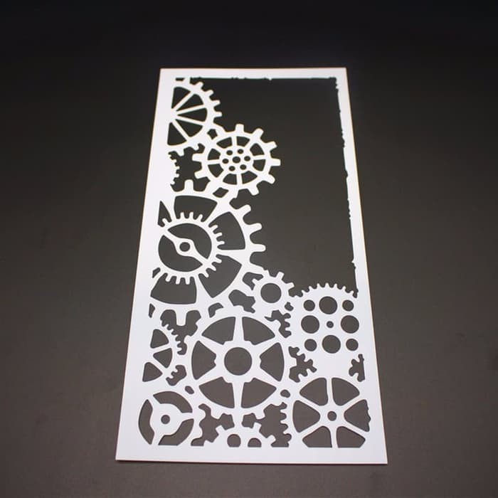 

Plastic Stencil - Gear Pattern (23x13cm)